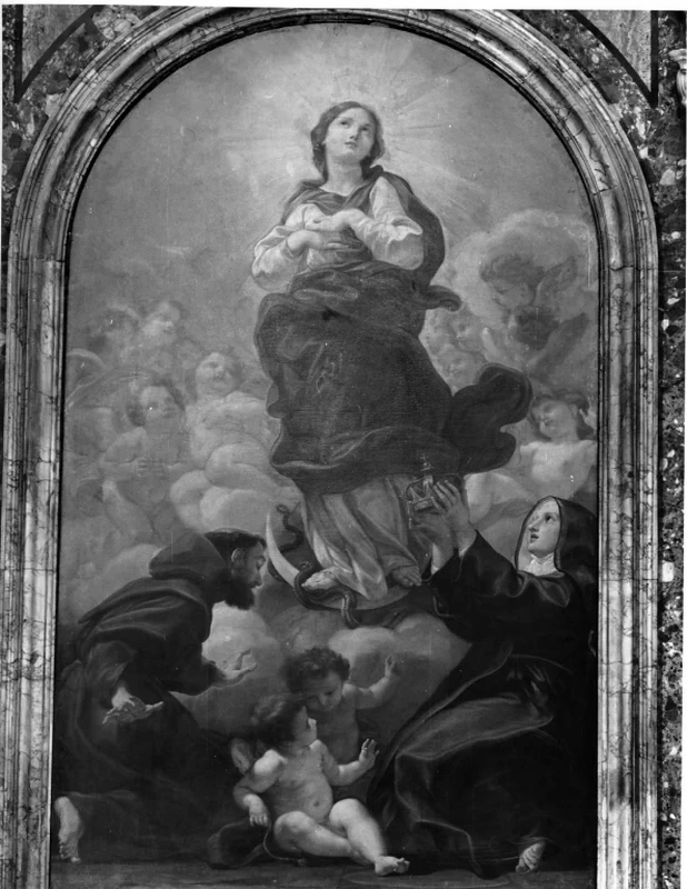 Immacolata Concezione con San Francesco d'Assisi e Santa Chiara - Chiesa di S. Margherita d'Antiochia, Roma